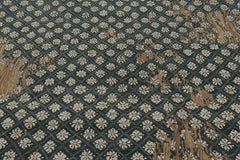 Rug & Kilim’s Modern Rug with Bold, Layered Abstract Floral Design in Deep Blue