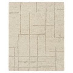 Rug & Kilim's Modern Rug mit cremefarbenen High-Low-Mustern und geometrischen Mustern