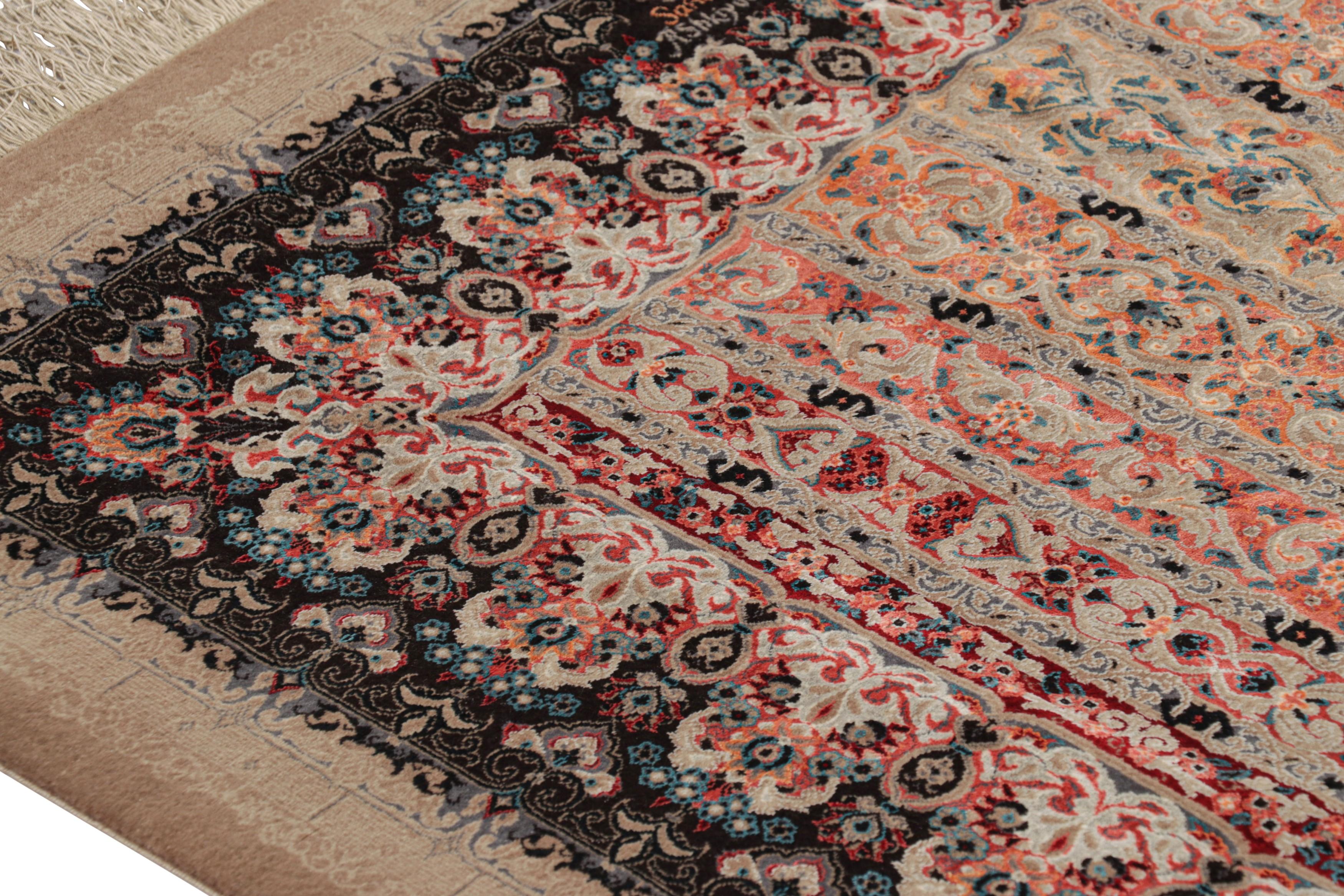 Moderne Rug & Kilim's Modernity Rug with Polychromatic Floral Patterns Moharramet (en anglais) en vente