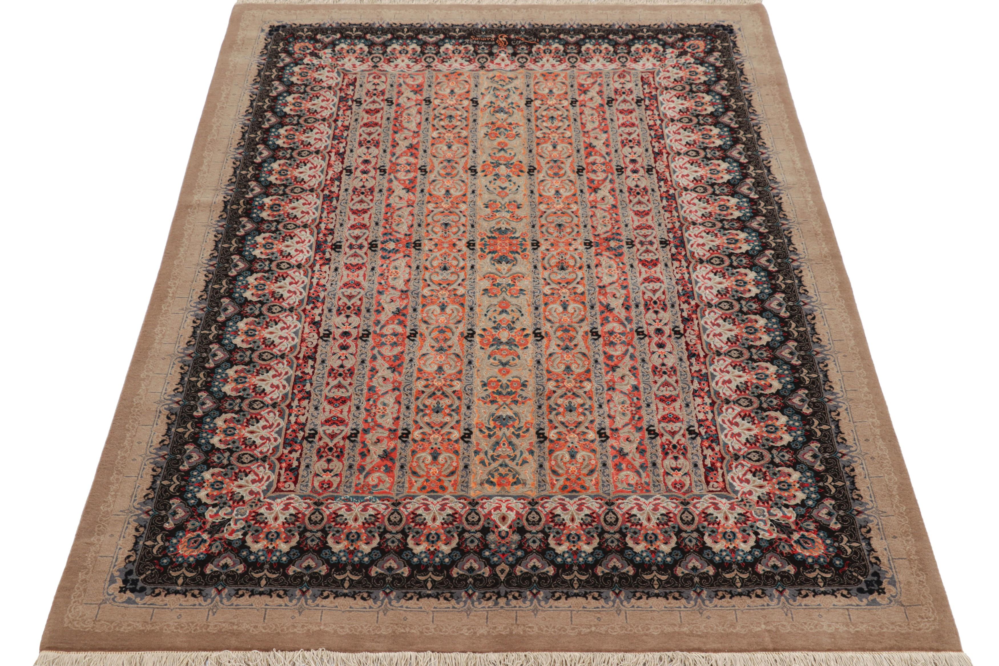 Noué à la main Rug & Kilim's Modernity Rug with Polychromatic Floral Patterns Moharramet (en anglais) en vente