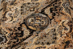 Rug & Kilim’s Modern Rug with Polychromatic Medallion “Love Bird”