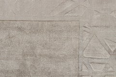 Rug & Kilim’s Modern Rug with Taupe Open Field and Silver-Gray Border