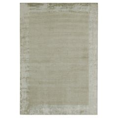 Rug & Kilim’s Modern Rug with Taupe Open Field and Silver-Grey Border