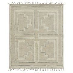 Rug & Kilim's Modern Rug mit weißen geometrischen Hoch-Tief-Mustern