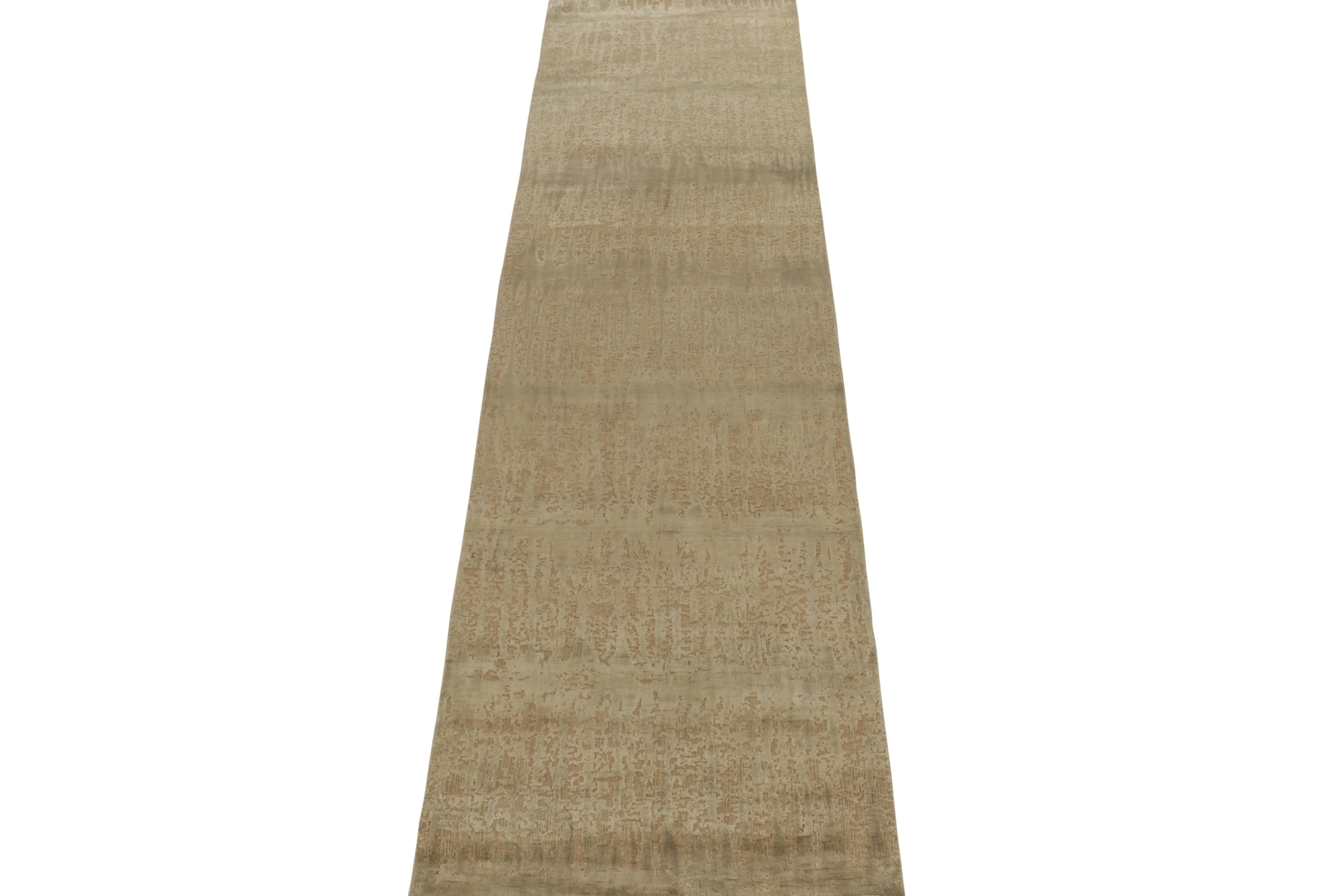 Moderne Tapis & Kilim's Modern Runner in Beige-Brown High-Low Abstract Pattern (Tapis & Kilim's Modern Runner in Beige-Brown High-Low Abstract Pattern (Tapis & Kilim's Modern Runner in Beige-Brown High-Low Abstract Pattern (Tapis & Kilim's Modern Runner in Beige-Brown High-Low Abstract Pattern) en vente