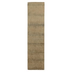 Rug & Kilim’s Modern Runner in Beige-Brown High-Low Abstract Pattern