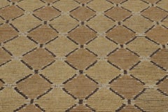 Rug & Kilim's Modern Scandinavian Style Teppich mit beige-braunen geometrischen Mustern