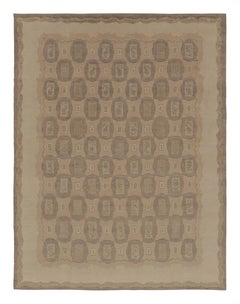 Rug & Kilim's Modern Scandinavian Style Teppich mit beige-braunen geometrischen Mustern