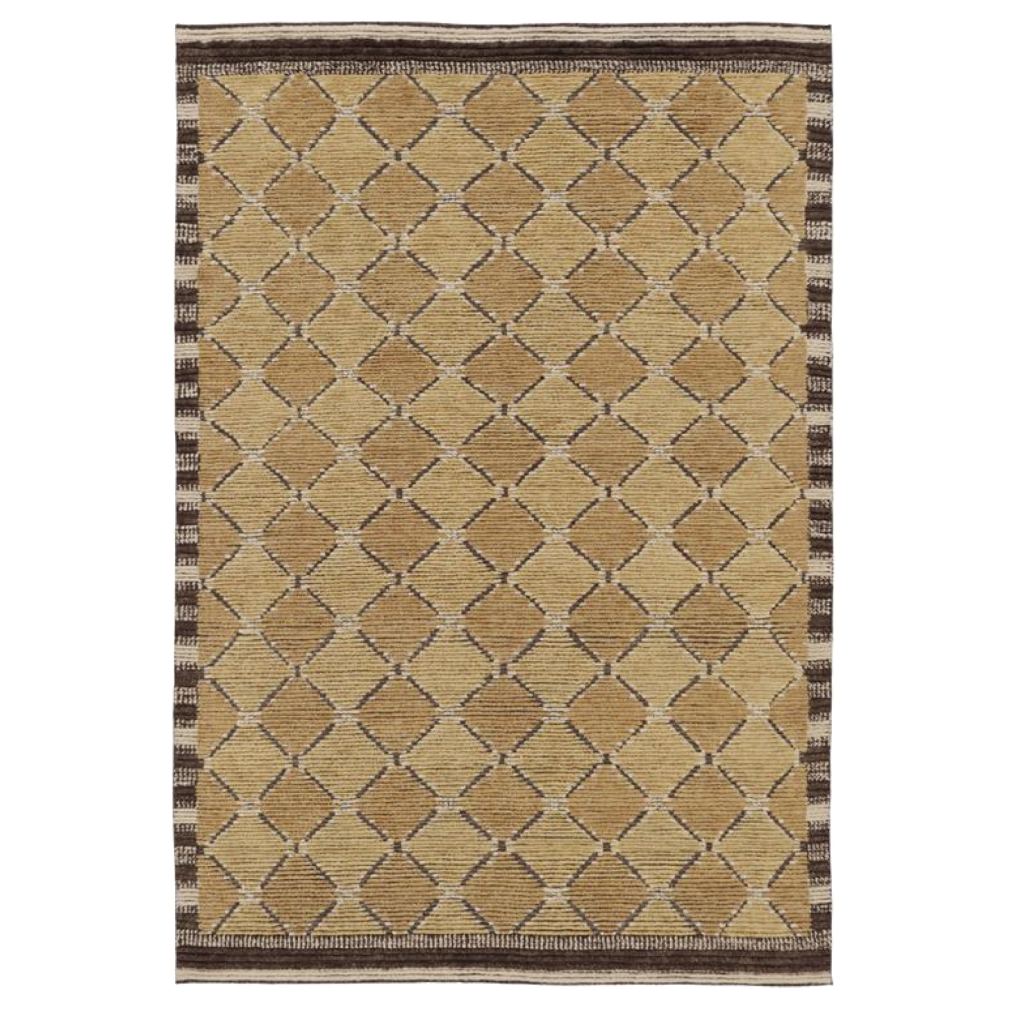 Rug 
Kilim
s Modern Scandinavian Style Teppich mit beige-braunen geometrischen Mustern