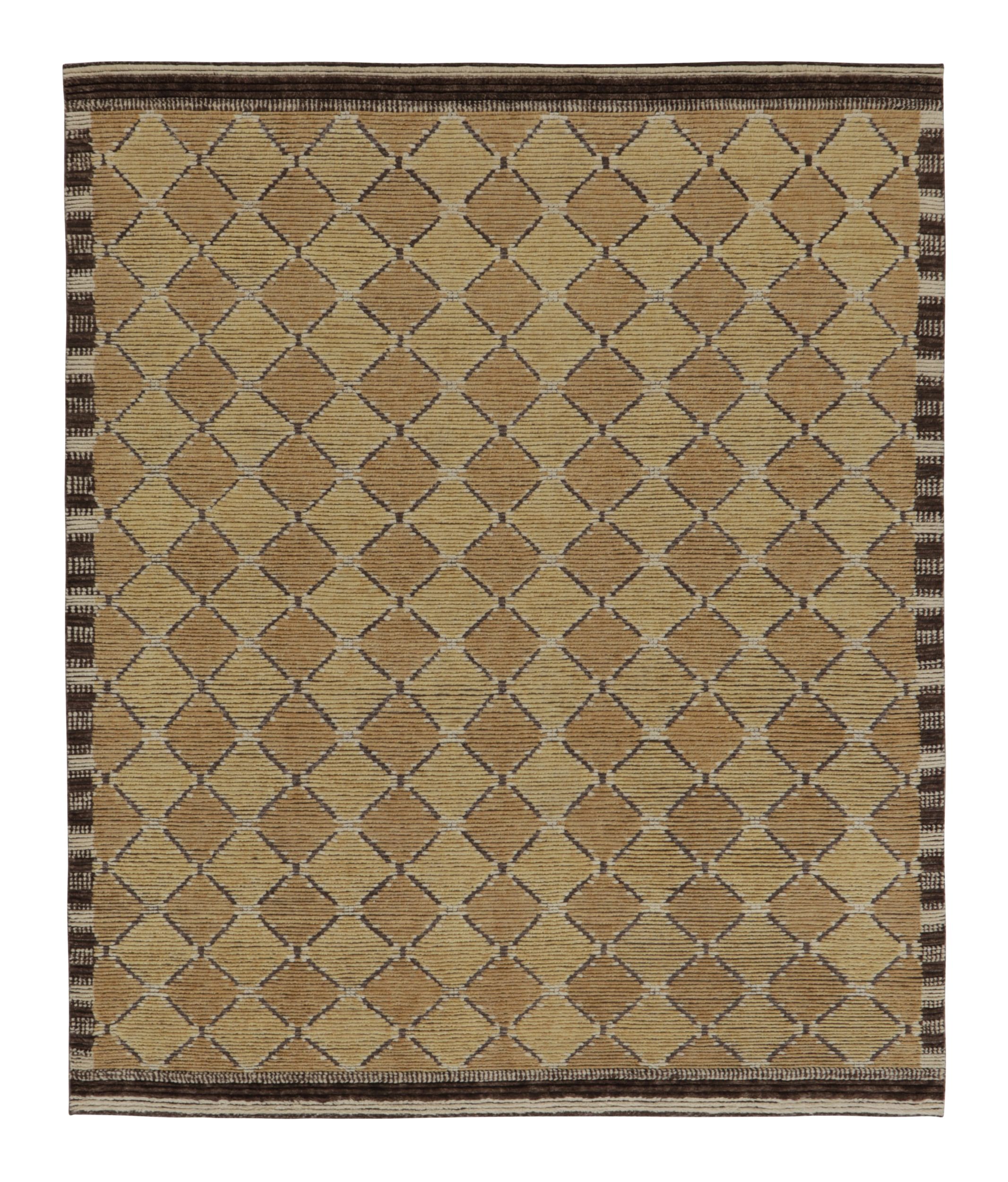 Rug 
Kilim
s Modern Scandinavian Style Teppich mit beige-braunen geometrischen Mustern