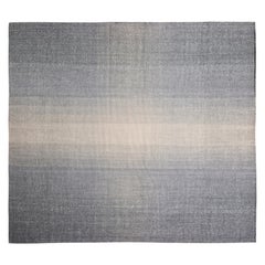 Rug 
Kilim’s Modern Smart Loom Custom Rug in Blue Gray Gradient Pattern - 11x19