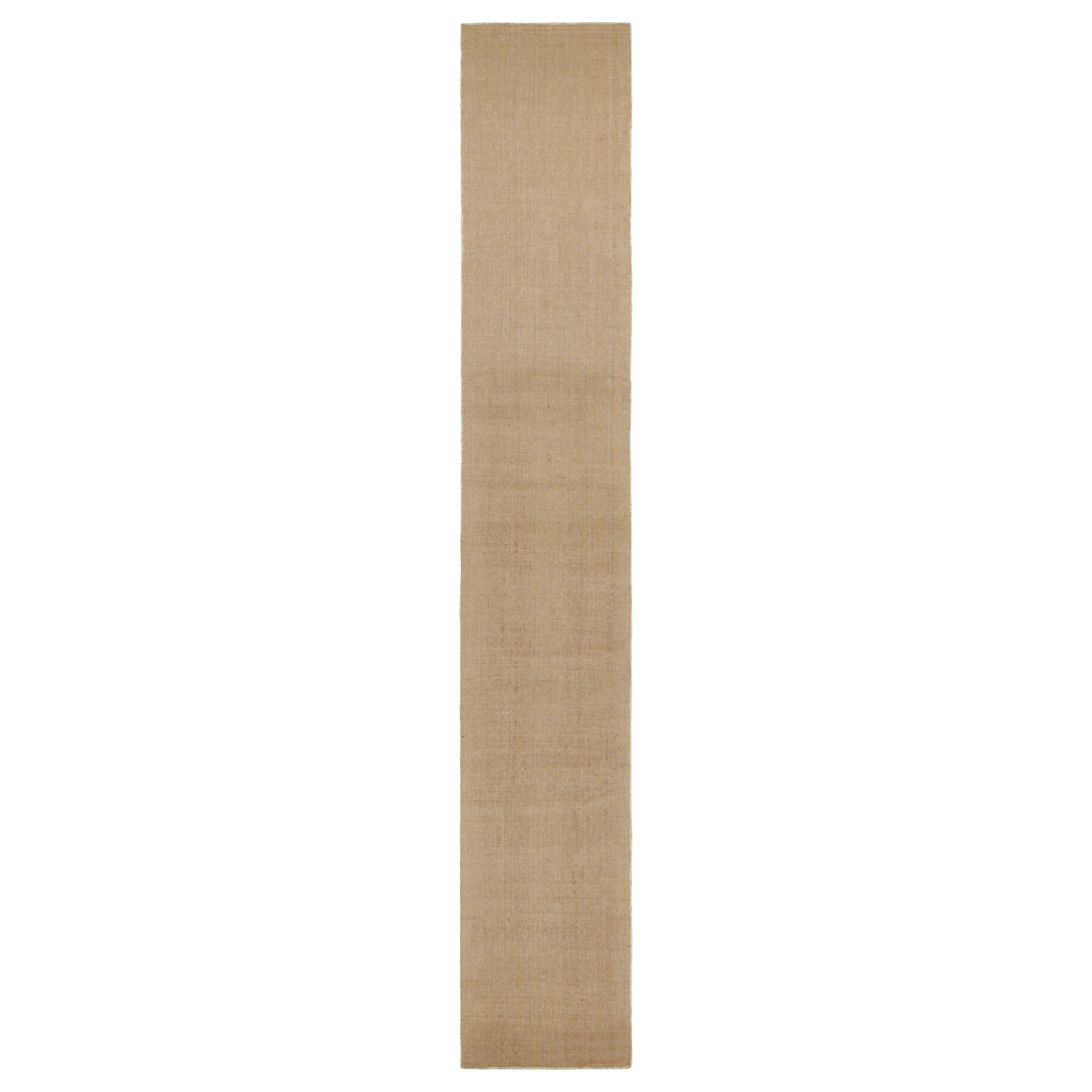 Rug & Kilim's Modern Textural Extra-Long Runner Rug in Beige-Braun & Creme-Tönen im Angebot