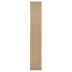 Rug & Kilim’s Modern Textural Extra-Long Runner Rug in Beige-Brown & Cream Tones