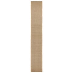 Rug & Kilim’s Modern Textural Extra-Long Runner Rug in Beige-Brown & Cream Tones