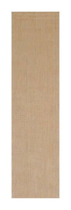 Rug & Kilim’s Modern Textural Extra-Long Runner Rug in Beige-Brown & Cream Tones