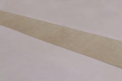 Rug & Kilim’s Modern Textural Extra-Long Runner Rug in Cream Tones