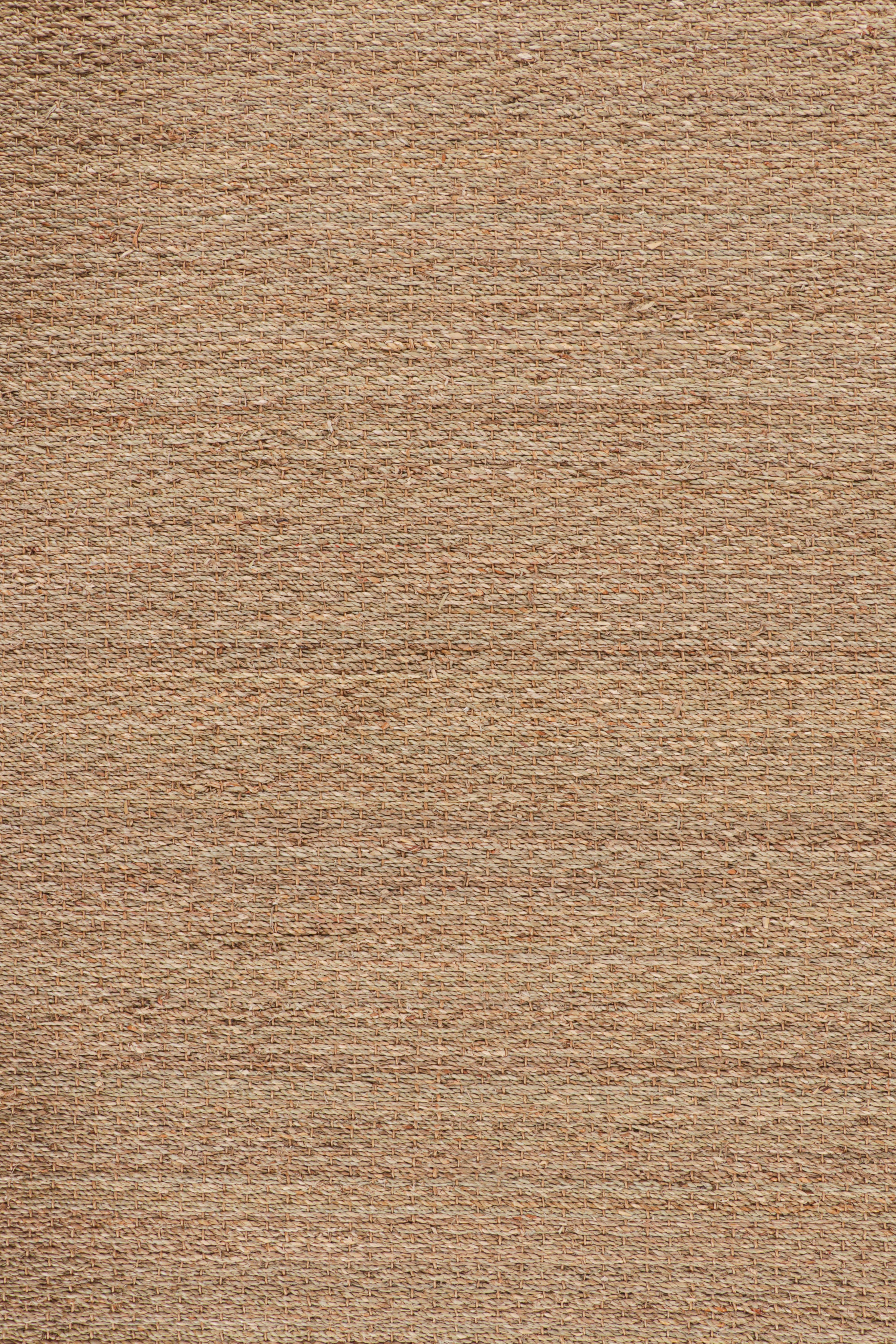 Rug & Kilim’s Modern Textural Flatweave Rug in Beige-Brown Stripes and Striae For Sale