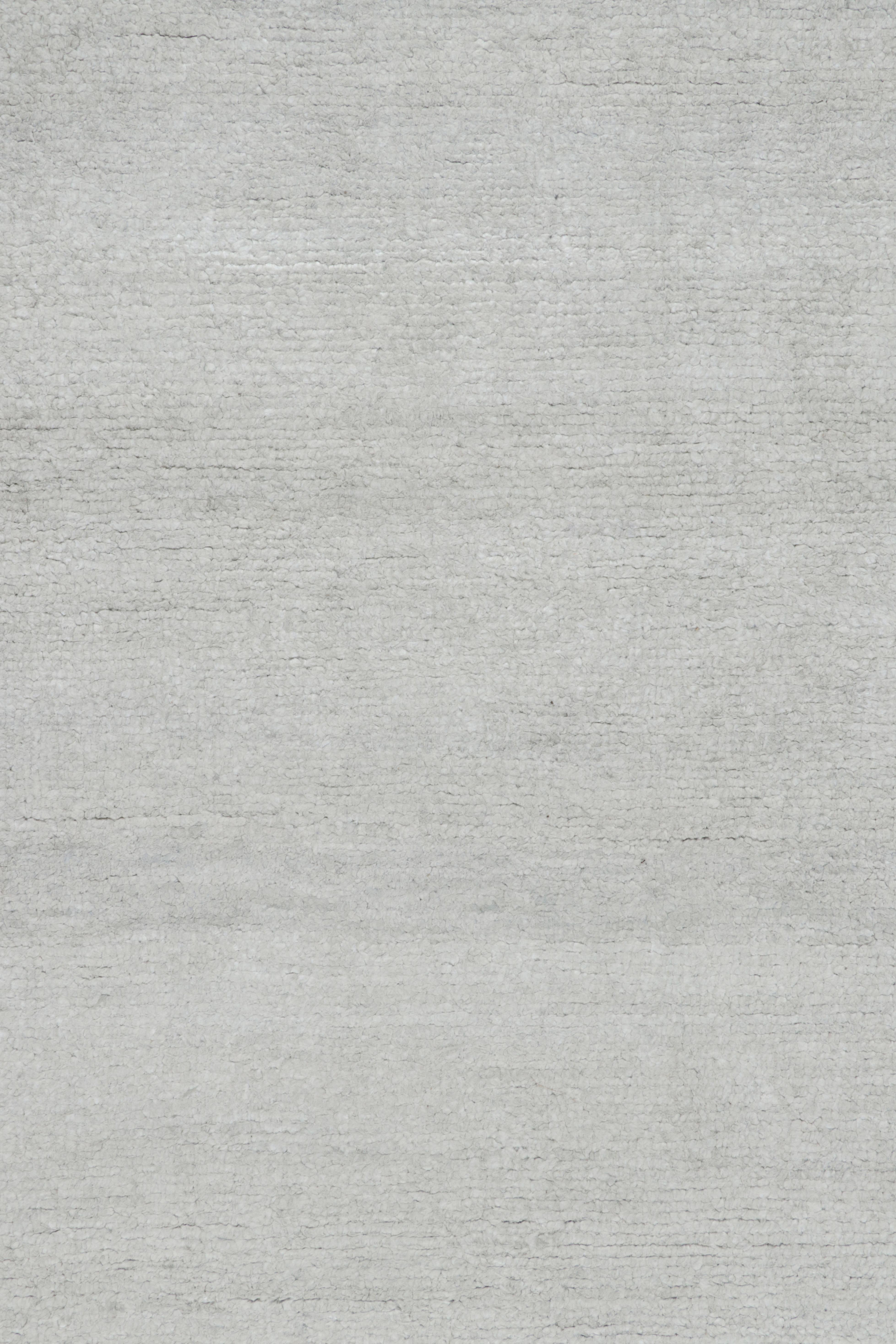 Contemporary Rug & Kilim’s Modern Textural Gallery Runner in Beige-Cream Stripes and Striae For Sale