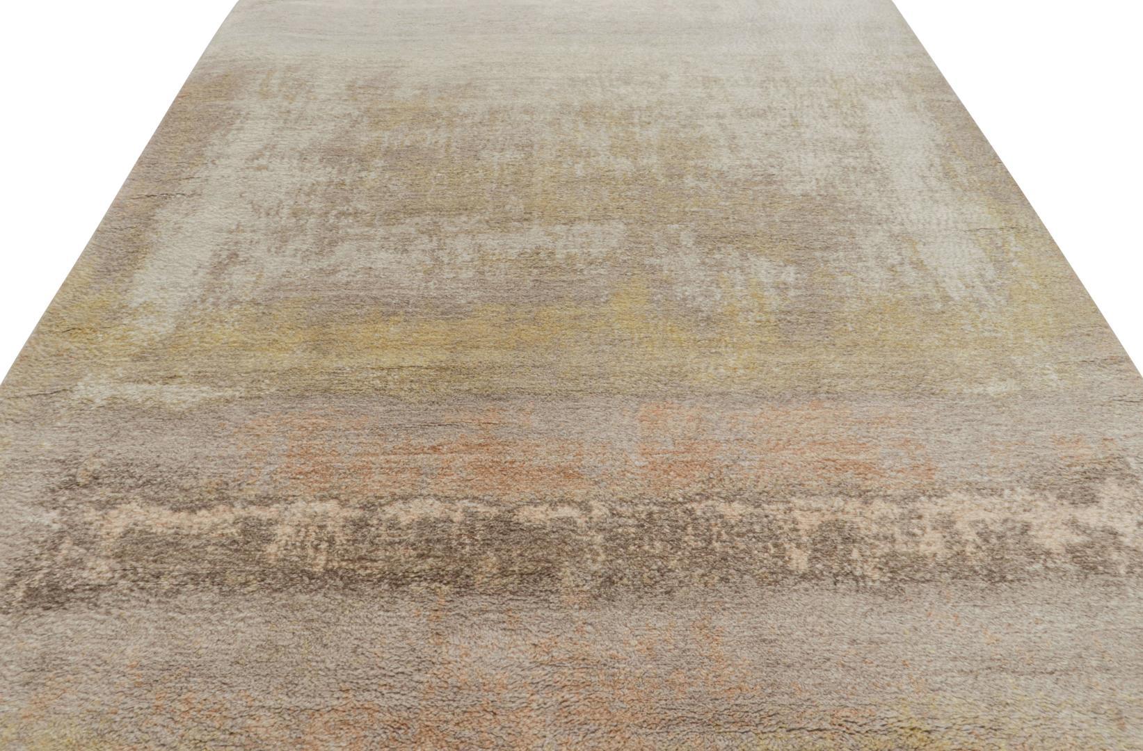 Moderno Rug & Kilim: Tappeto moderno a pelo alto con motivo geometrico astratto in vendita