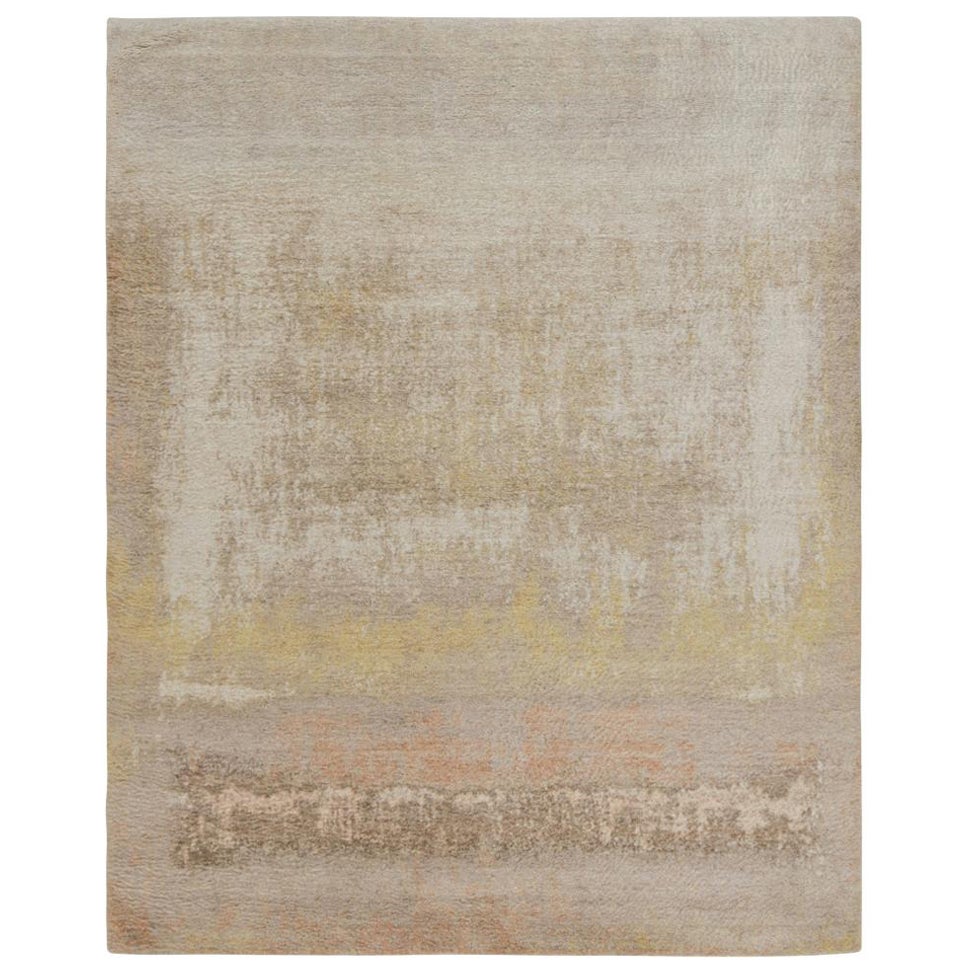 Rug & Kilim's Moderner Hochflorteppich mit abstraktem geometrischem Muster