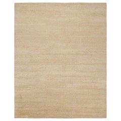 Rug & Kilim’s Modern Textural Oversized Rug in Beige with Brown Dots and Striae