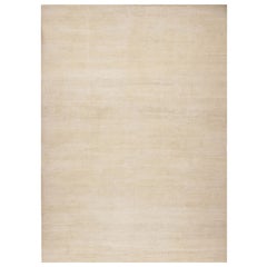 Rug & Kilim's Modern Textural Oversized Rug With Striae of Beige
