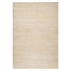Rug & Kilim's Modern Textural Oversized Rug With Striae of Beige