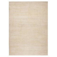 Rug & Kilim's Modern Textural Oversized Rug With Striae of Beige