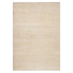 Rug & Kilim's Modern Textural Oversized Rug With Striae of Beige