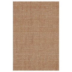 Rug & Kilim’s Modern Textural Rug in Beige and Peach Pink Tones