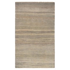 Rug & Kilim: Tappeto moderno a righe e strisce geometriche beige-marrone