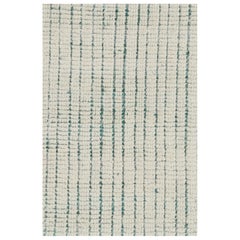 Rug 
Kilim’s Modern Textural Rug in Cream 
Blue with Ribbed Stripes