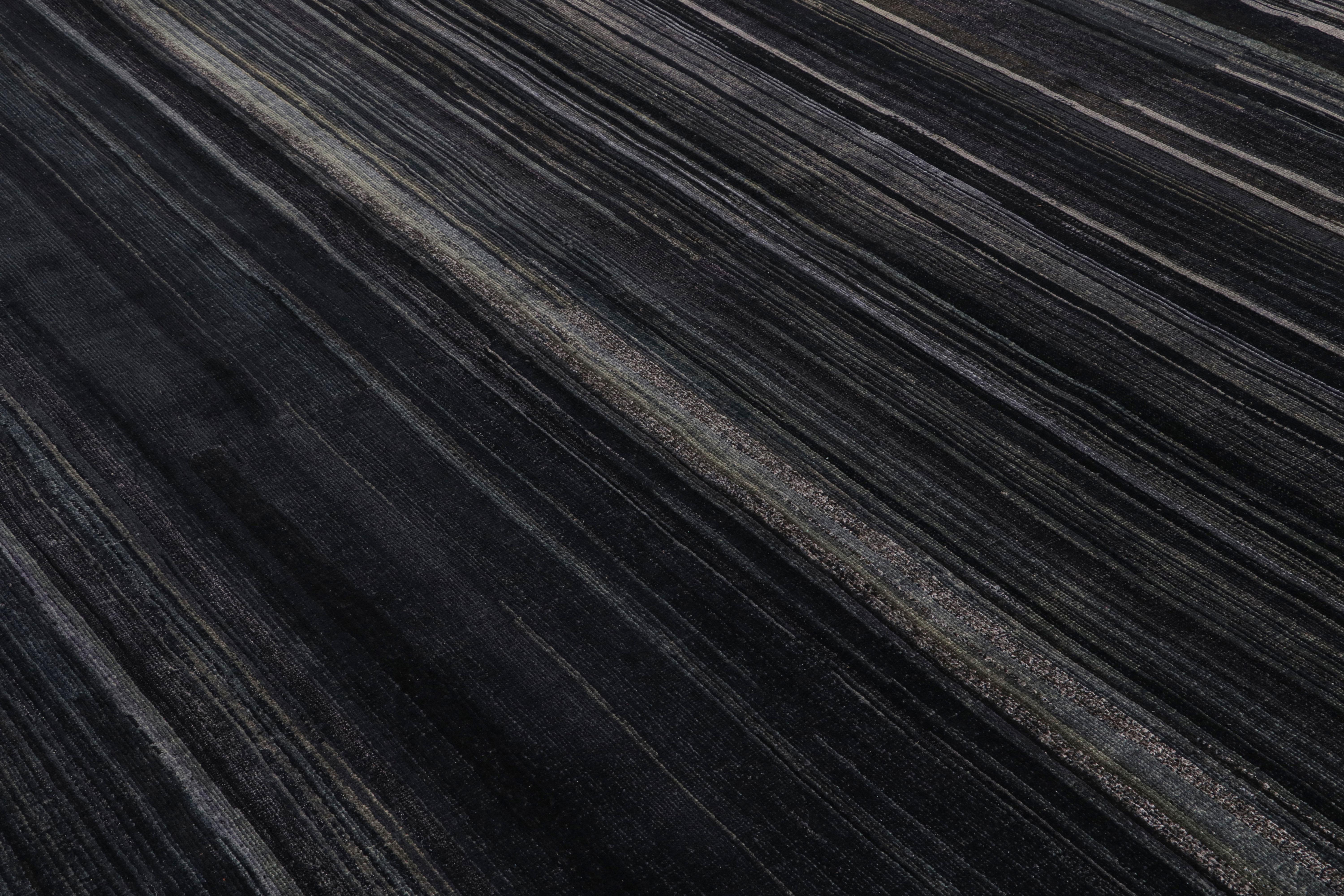 Un'audace novità 10x14 della nostra collezione Texture of Color, realizzata con lana annodata a mano e una nuova interpretazione del tema di questa collezione, in particolare una tintura vegetale come quelle utilizzate nei tappeti antichi o vintage,