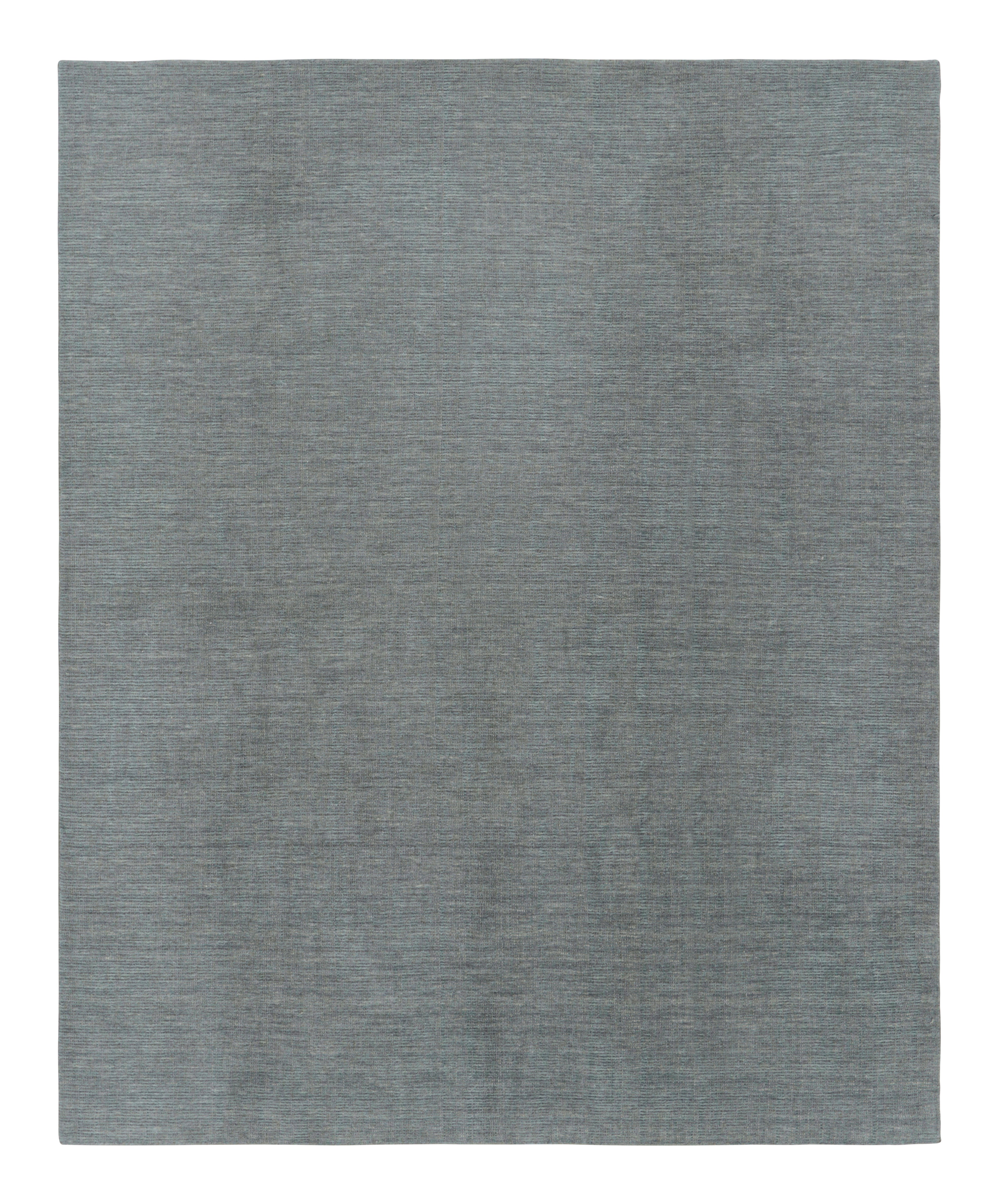 Rug & Kilim’s Modern Textural Rug in Gray Tones & Striae