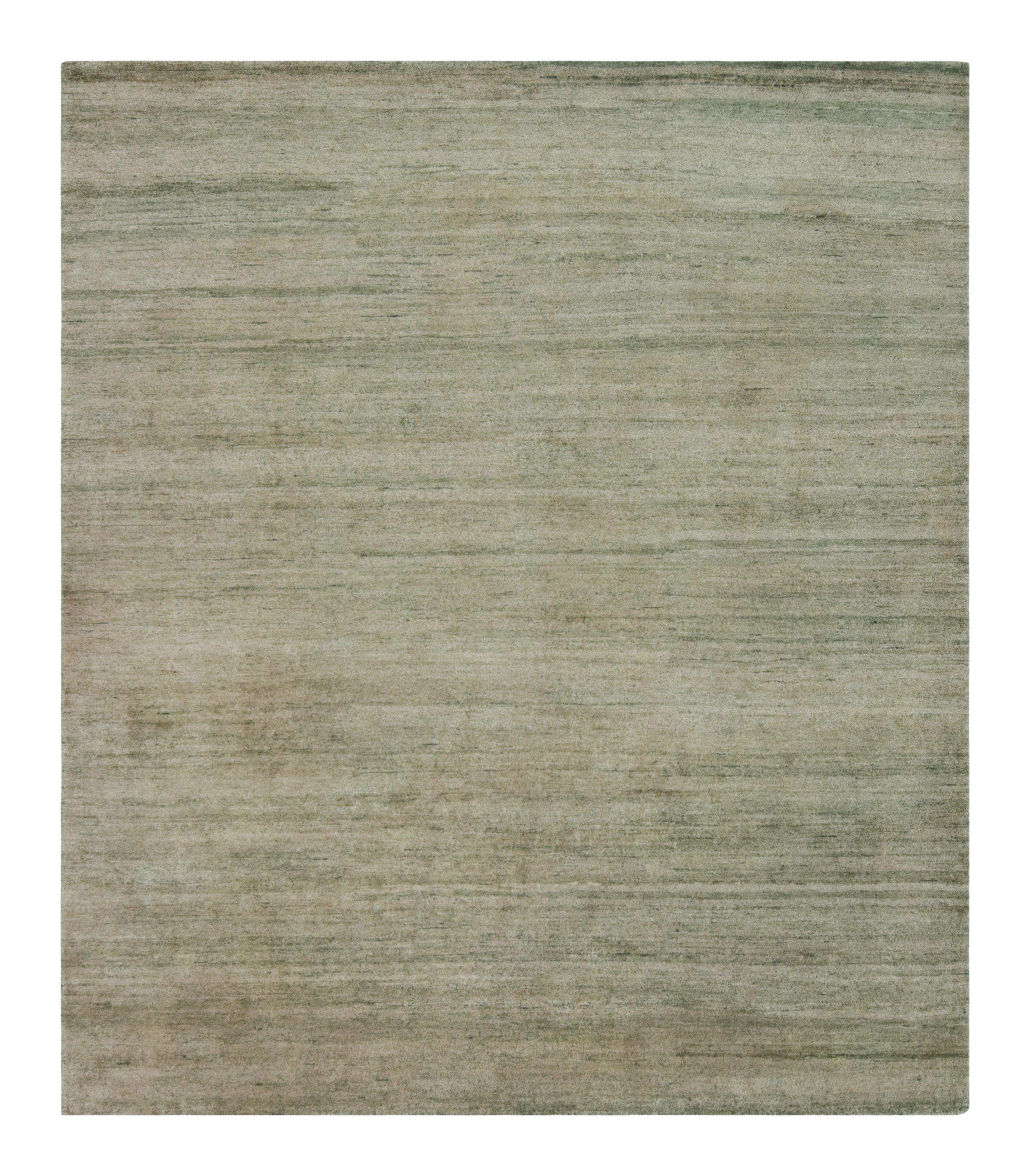 This 8x9 textural rug is a new addition to Rug & Kilim’s Texture of Color collection, hand-knotted in a luxurious all-natural silk. 

On the Design:

This rug reflects our innovation in plain rug styles and comfortable versatility. The natural sheen