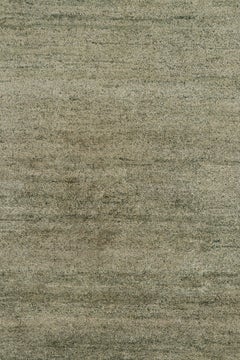 Rug & Kilim’s Modern Textural Rug in Light Green Tones and Striae