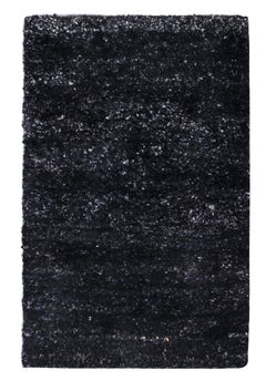 Rug & Kilim's Modern Textural Rug in Midnight Blue with Tonal Design