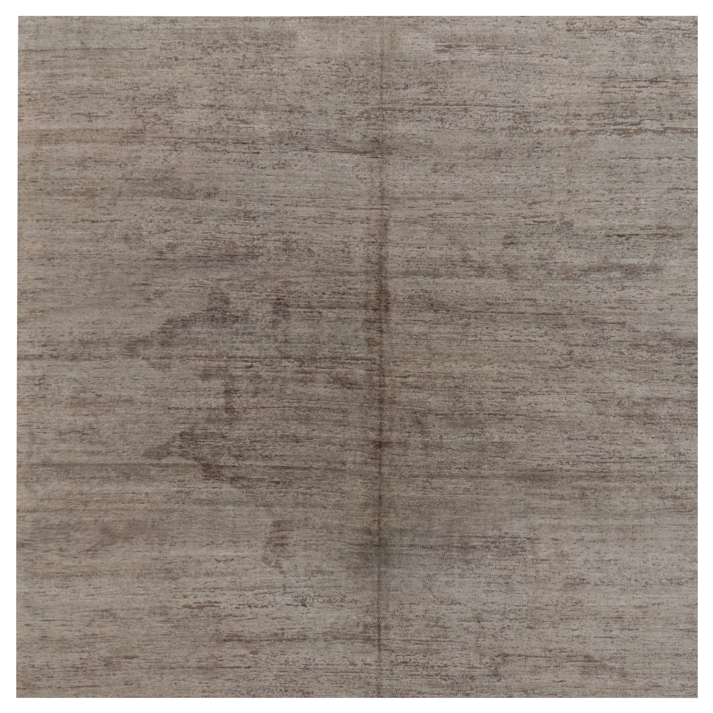 Moderner Strukturteppich von Rug 
Kilim in neutralem Taupe und grauem Ton-in-Ton im Angebot