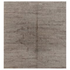 Tapis moderne texturé de Rug 
Kilim en tons neutres de taupe et de gris