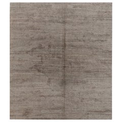 Tapis moderne texturé de Rug 
Kilim en tons neutres de taupe et de gris