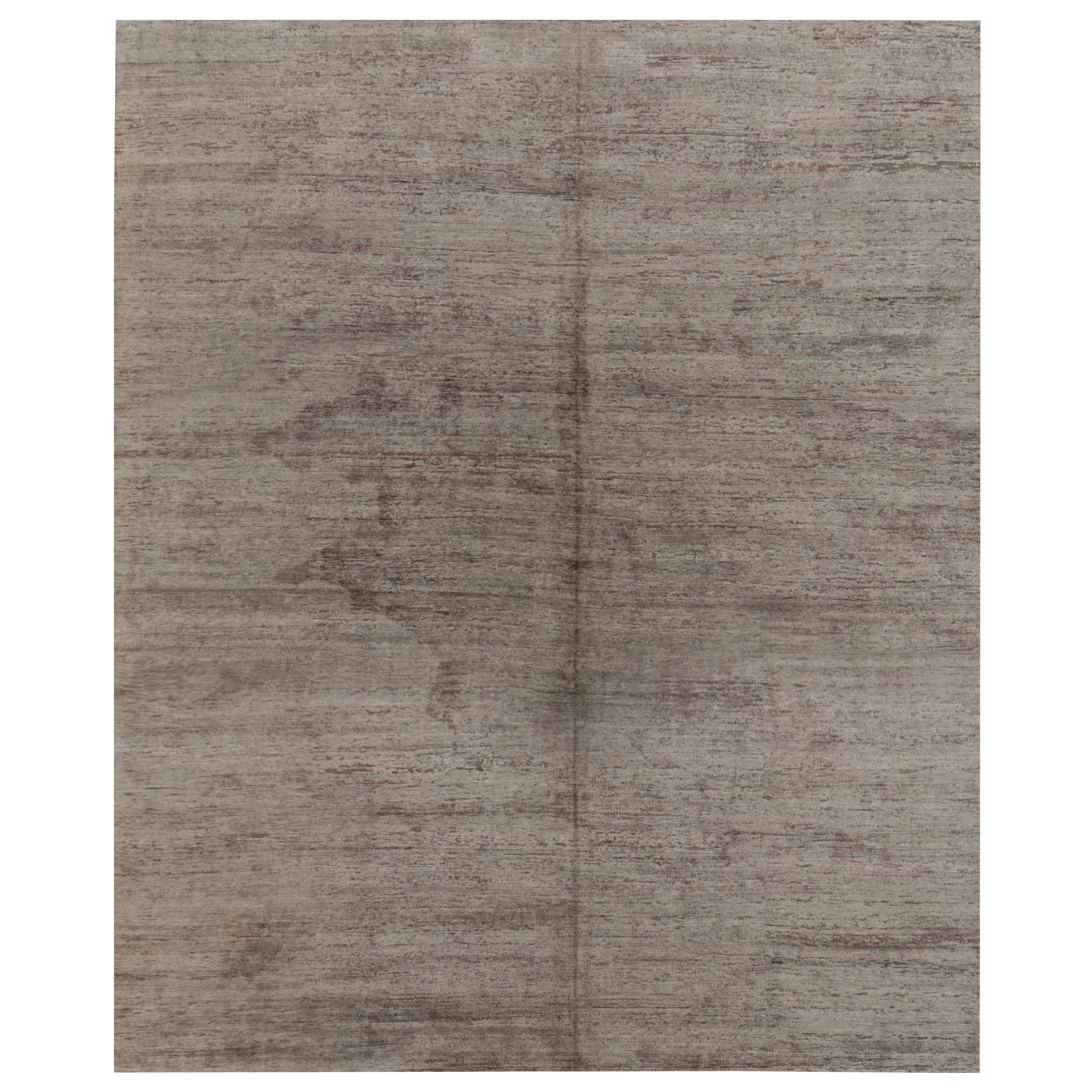 Tapis moderne texturé de Rug 
Kilim en tons neutres de taupe et de gris