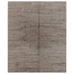 Tapis moderne texturé de Rug 
Kilim en tons neutres de taupe et de gris