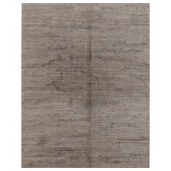Tapis moderne texturé de Rug 
Kilim en tons neutres de taupe et de gris