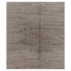 Tapis moderne texturé de Rug 
Kilim en tons neutres de taupe et de gris