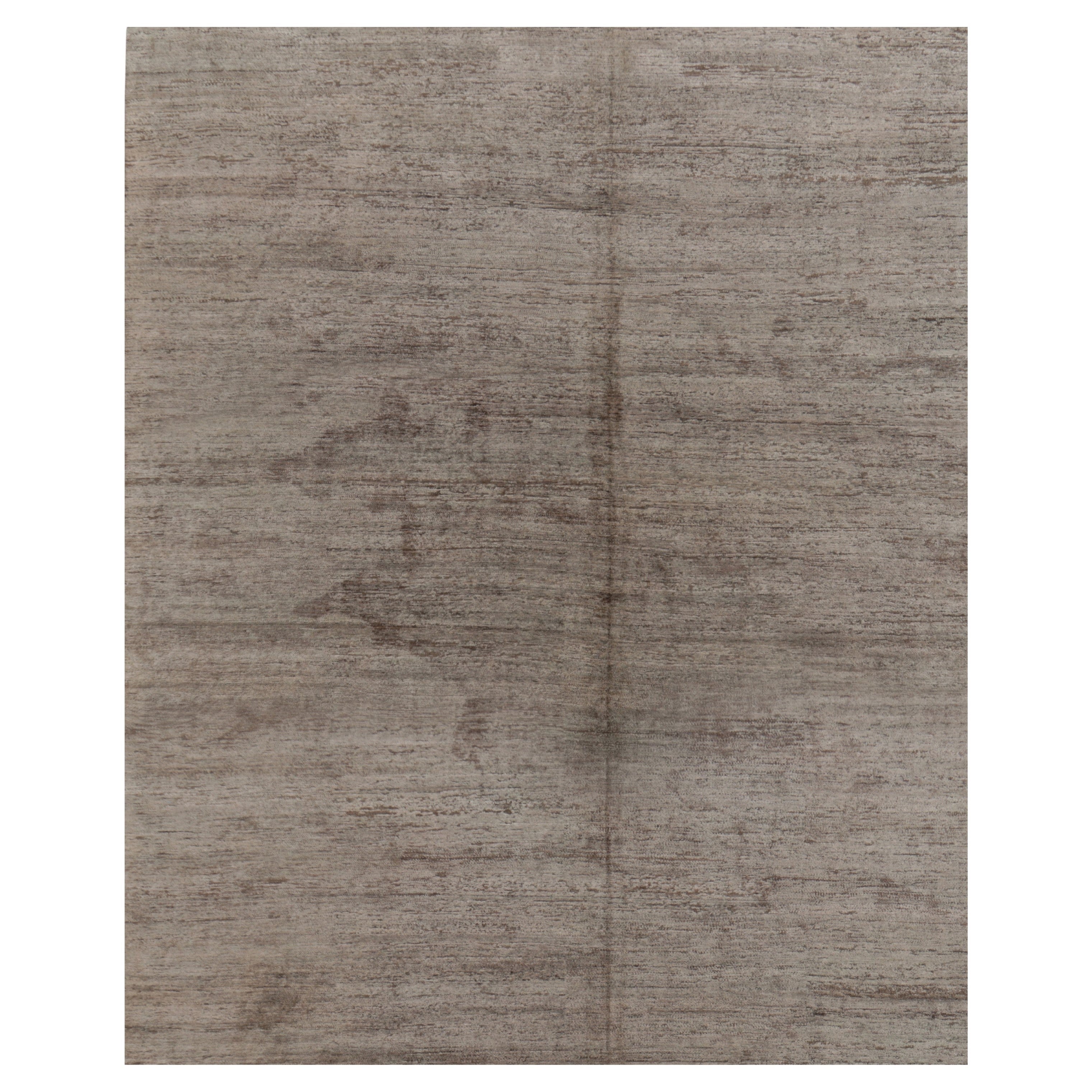 Tapis moderne texturé de Rug 
Kilim en tons neutres de taupe et de gris