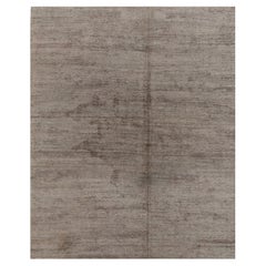 Tapis moderne texturé de Rug 
Kilim en tons neutres de taupe et de gris