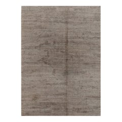 Tapis moderne texturé de Rug 
Kilim en tons neutres de taupe et de gris