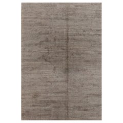 Tapis moderne texturé de Rug 
Kilim en tons neutres de taupe et de gris