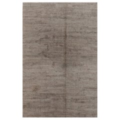 Tapis moderne texturé de Rug 
Kilim en tons neutres de taupe et de gris
