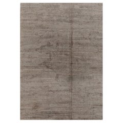 Tapis moderne texturé de Rug 
Kilim en tons neutres de taupe et de gris